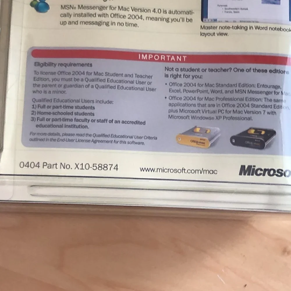 MICROSOFT OFFICE MAC Student & Teacher Edition Software